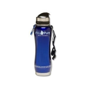Seychelle 1-04101-OT-B-F2P 27-Ounce Stainless Steel Flip Top Bottle Regular, Metallic Blue