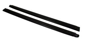 Wade 72-00731 Black Smooth Finish Truck Bed Rail Caps without Stake Holes - 2 Piece