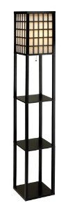 Adesso 3672-01 Middleton 150-Watt 63-Inch Floor Lamp with Fabric Shade, Black