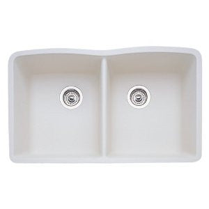 Blanco BL440186 BlancoDiamond Equal Double Bowl, Biscuit