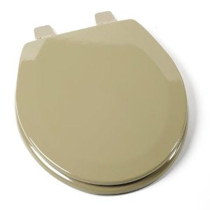 Comfort Seats C3B4R2-58 Deluxe Molded Wood Toilet Seat, Round, Avocado