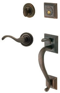 Baldwin 85320.402.RENT Madison Sectional Trim Right Hand Handleset with Classic Lever, Distressed Oil Rubbed Bronze
