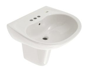 TOTO LHT241G-01 Supreme Lavatory and Shroud with Single Hole, Cotton White