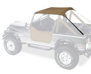 Bestop 52508-04 Tan Traditional Bikini Top for 76-91 CJ7, CJ8 and Wrangler YJ