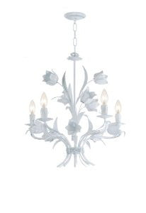 Crystorama 4815-WW Southport 5LT Chandelier, Wet White Finish