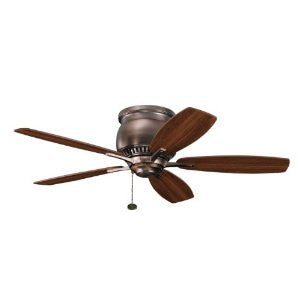 Kichler Lighting 300124OBB Richland II 42IN Flush-Mount Ceiling Fan, Oil Brushed Bronze Finish with Reversible Blades