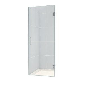 DreamLine SHDR-20257210F-01 Frameless Hinged Shower Door 25 by 72 Clear 3/8 Glass Door Chrome Finish