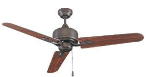 Royal Pacific 1011OB Sao Paulo 3-Blade 52-Inch Ceiling Fan, Oil Rubbed Bronze with Walnut Blades