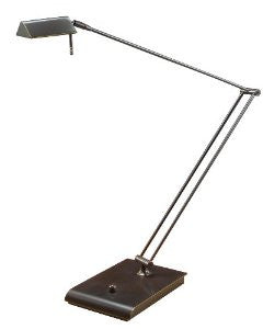 Holtkoetter Bernie Series Low-Voltage Desk Lamp with Extended Reach, Hand-Brushed Old Bronze