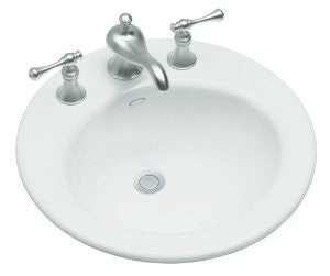 KOHLER K-2917-8-0 Radiant Self-Rimming Lavatory, White