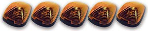 Pacer Performance 20-235 Hi-Five Amber Ford Style Cab Roof Light Kit, (Pack of 5)