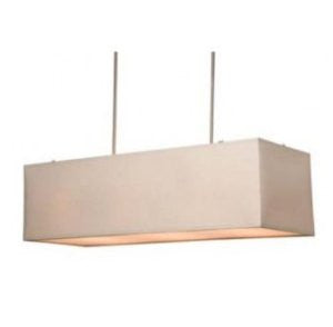Artcraft Lighting SC543OM Mercer Street Rectangular Chandelier, Oat Meal with Oatmeal Linen Shade