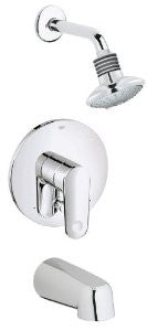 Grohe 35 018 002 Europlus Tub/Shower Combination PBV Trim, StarLight Chrome