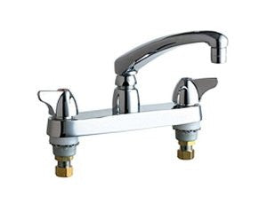 Chicago Faucets 1100-CP 8-Inch Centerset Deck Mount Kitchen Faucet, Chrome