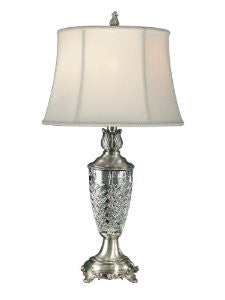 Dale Tiffany GT80118 Sarah Crystal Table Lamp, Antique Pewter and Fabric Shade