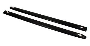 Wade 72-01151 Black Ribbed Finish Truck Bed Rail Caps with Stake Holes - 2 Piece
