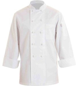 Chef Works CBCC-WHT Colmar 100 percent Cotton Basic Chef Coat, White, Size XL