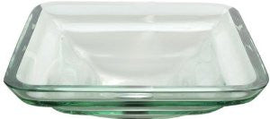 Kraus GVS-930-19mm-ORB Oceania Square Clear Glass Vessel Sink with PU-MR, Oil Rubbed Bronze