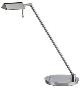 Holtkoetter Bernie Series Low-Voltage Desk Lamp, Satin Nickel