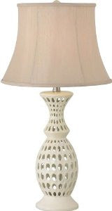 Kenroy Home 21057AWH Taffy Table Lamp, Antique White Ceramic