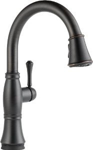 Delta Faucet 9197T-RB-DST Cassidy, Single Handle Pull-Down Kitchen Faucet with Touch2O Technology, Venetian Bronze