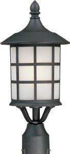 Artcraft Lighting AC8673BK Yorktown Single-Head Post Light, Black