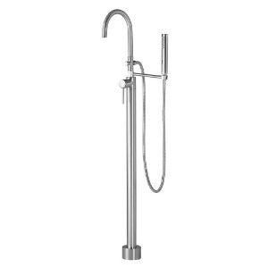 Jado 817614.100 Contemporary Floor Mount Tub Filler, Polished Chrome