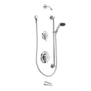 Moen T8343NH Commercial M-Dura Posi-Temp Tub/Shower Trim without Showerhead, Chrome