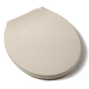Comfort Seats C1B3R3-01 Deluxe Plastic Contemporary Toilet Seat, Round, Bone