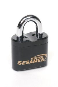 Sesamee K636 4 Dial Bottom Resettable Combination Brass Padlock with 1-Inch Shackle and 10,000 Potential Combinations
