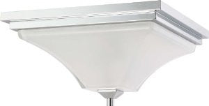 Nuvo Lighting 60/4006 Two Light Parker Flush Dome with Sandstone Etched Glass, CUL Damp Location, Polished Chrome