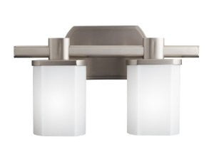Kichler Lighting 5052NI 2 Light Bathroom Light, Brushed Nickel
