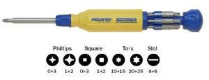 Megapro 151SS 15-In-1 Stainless Steel Driver, Yellow/Blue