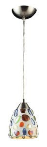 Elk 542-1 1-Light Gemstone Pendant with Satin Nickel Hardware