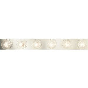 Progress Lighting P3299-15 6-Light Broadway Lighting Strips Sockets On 6-Inch Centers and UL Listed For Ceiling Mounting with 25 Watt Maximum Lamps, Polished Chrome