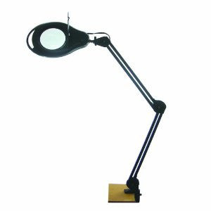 Normande Lighting GP5-2498-BK LED Magnifier Clamp Lamp