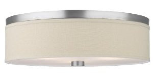 Forecast Lighting F615036NV Cassandra 2 Light Flush Mount, Satin Nickel
