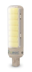 Benchmark by Viribright Lighting LED 700 Lumen 7.5W PLC G24D-2P Base - Daylight 6000K - (Non-Dimmable)