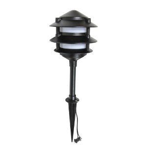LED Cast Metal Tier Light, Black