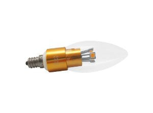 SEXY LEDS® LED Chandelier Candelabra 50w Replacement 400 Lumens Gold Candle