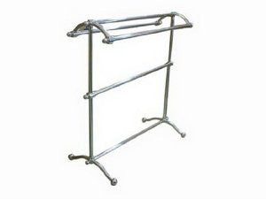 Kingston Brass CC2291 Pedestal Towel Rack with White Box, Polished Chrome