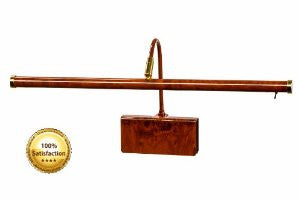 CONOCO Piano Lamp Adjustable 19" LED Piano Lamp, Wood w/Brass Accent