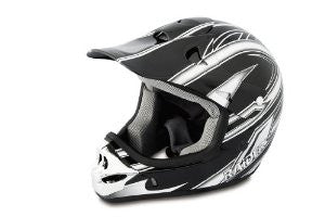 Raider MX-3 Youth Off-Road Helmet (Silver, Large)