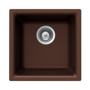 Houzer EURO N-100 COPPER Schock-Houzer Euro Series N-100 Dual Mount Square Bar/Prep Sink, Copper