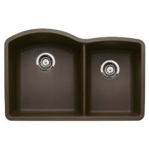 Blanco 440177 Diamond 1-3/4 Bowl Silgranit II, Um, Café Brown