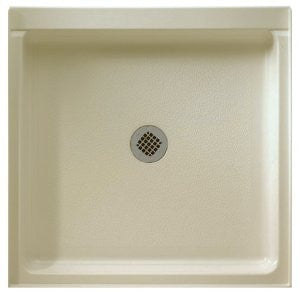 Swanstone R-4236-037 42-Inch by 36-Inch by 5-1/2-Inch Single Threshold Shower Floor, Bone Finish