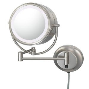 Kimball and Young 92575 Neo Modern Double Sided LED Mirror, Brushed Nickel