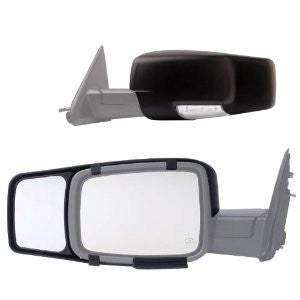 Fit System 80710 Snap-on Black Towing Mirror for Dodge RAM 1500/2500/3500 - Pair