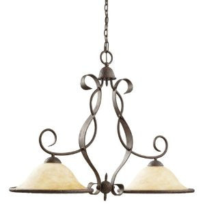 Kichler Lighting 2971OI 2-Light High Country Incandescent Island Light, Old Iron