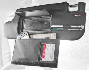 Rugged Ridge 13305.08 Black Sun Visor Organizer for Jeep JK Wrangler